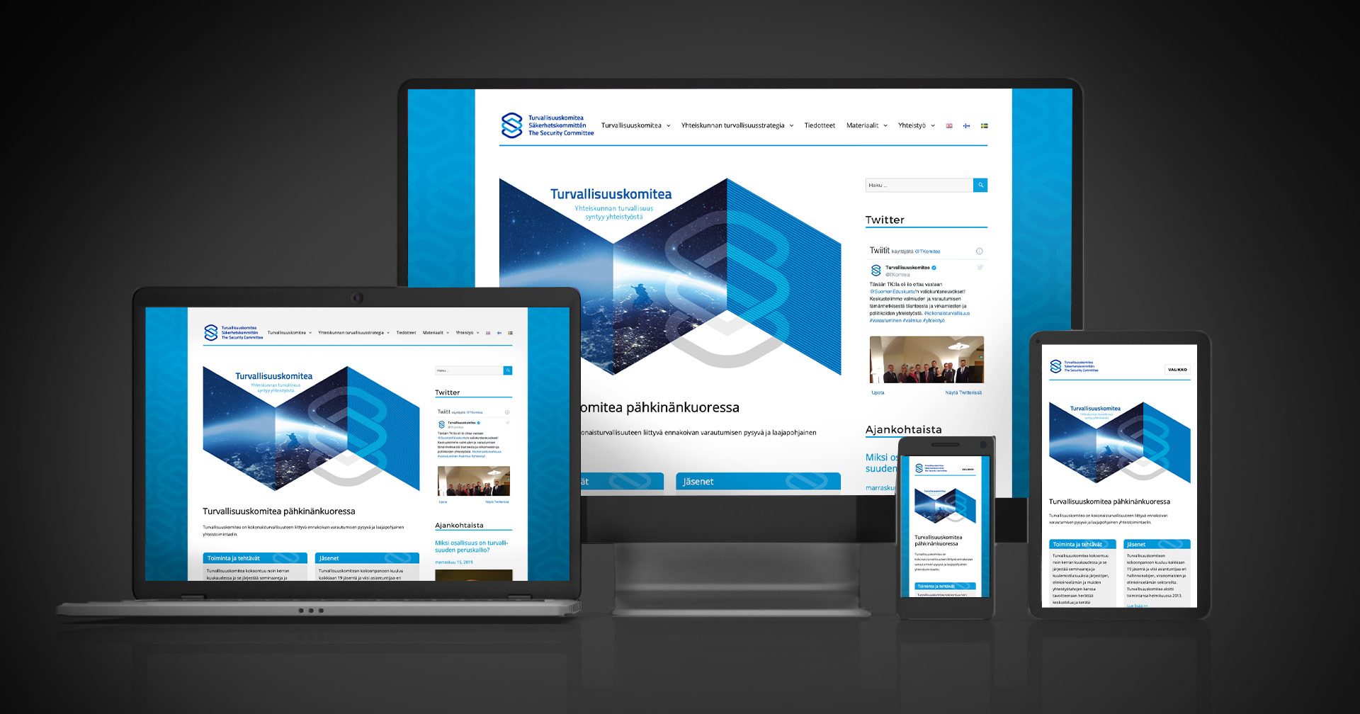 Työnäyte: Turvallisuuskomitean responsiivisen verkkosivuston suunnittelu ja toteutus